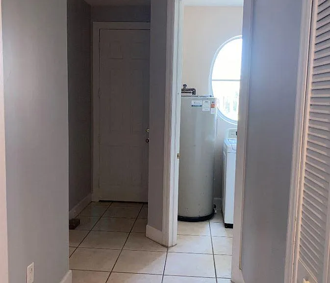 hallway to laundry room