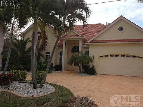 Mature landscaping.