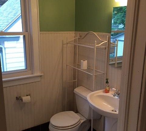 Upper Bath. Window replaced in 2012. Shower surround insta
