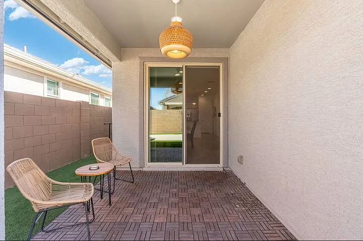Private patio setup ideal for quiet mornings and laid-back evenings.