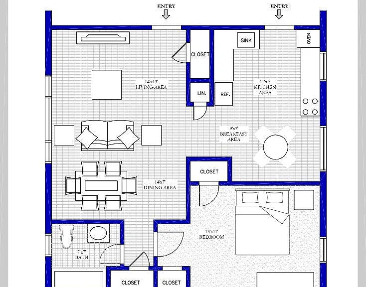1-Bedroom (Dining Area)