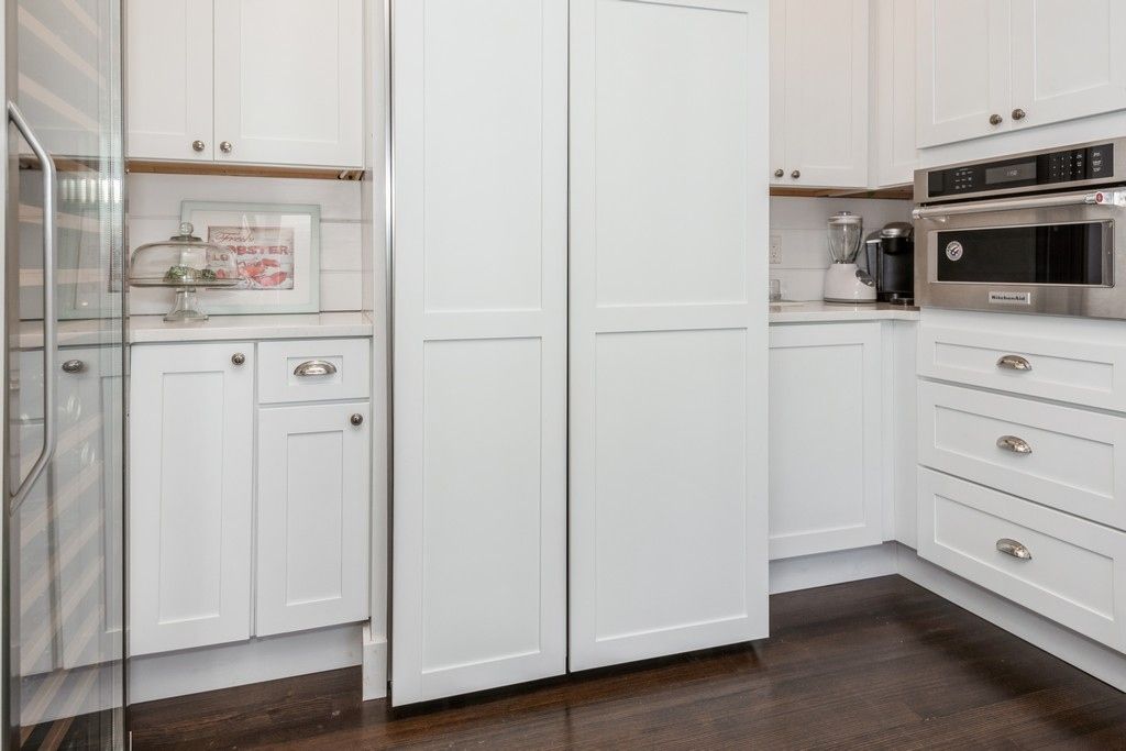 Double Temperature Wine and Beverage Cooler, Custom Flat Panel Refrigerator, Wall Microwave