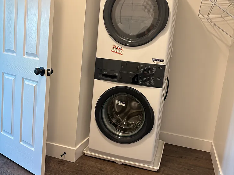 In Unit Washer in Dryer in Master bedroom closet
