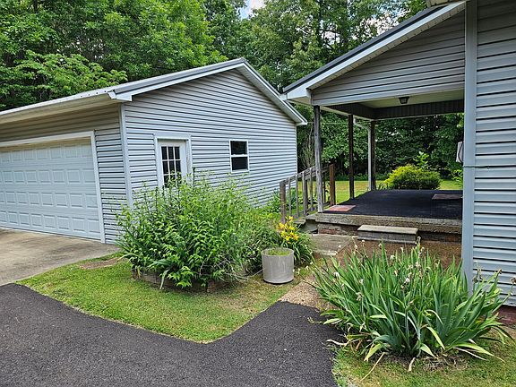 Back porch and garage