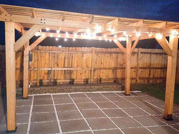Pergola covered patio