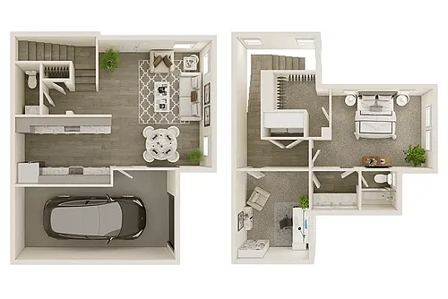 Floor plan 1 Bedroom with Den