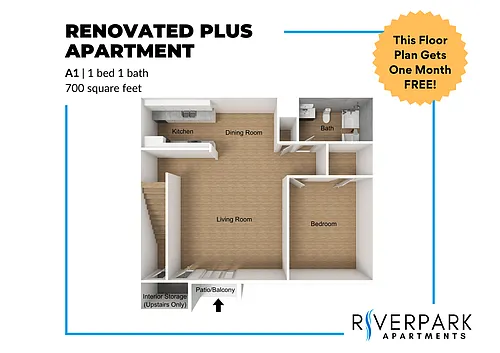 Floor plan A1 Renovated Plus