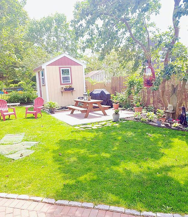 Patio near shed