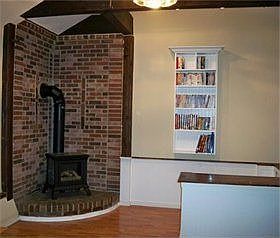 Family Room with gas stove