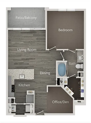 Floor plan 1G Den