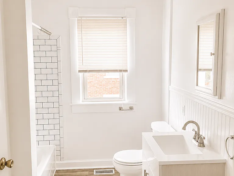 Bathroom with subway tile