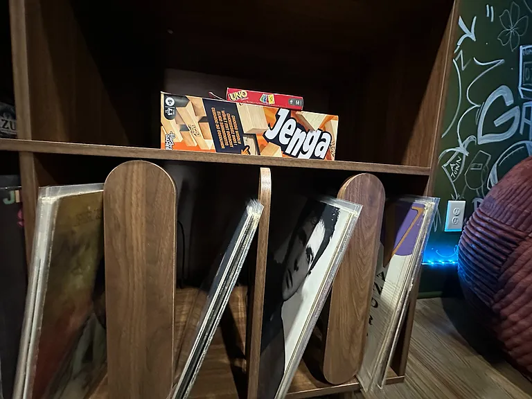 Record player and games for your enjoyment!