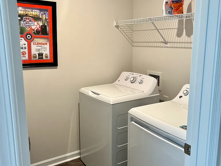 Laundry room with full size washer and dryer (second floor).