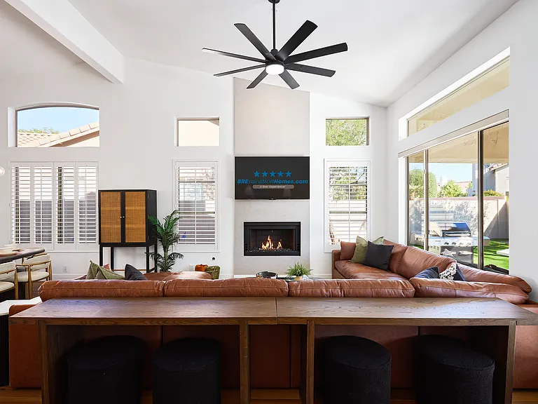 Seats 4 table behind couch