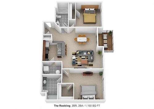 Floor plan DeSales Flats I - The Roebling