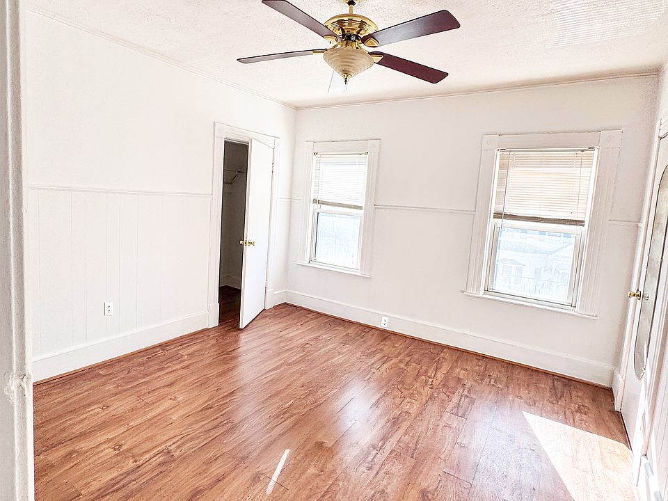 Bedroom #1 faces the street and with two closets, one on each side of the room.