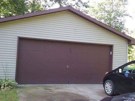front of garage 