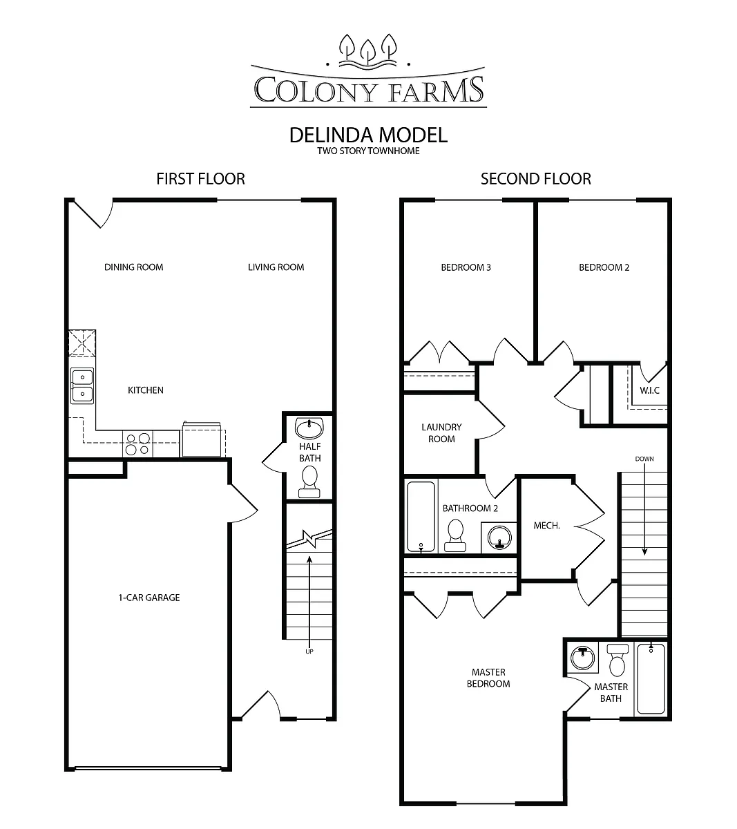 Floor plan 2-Story Delinda