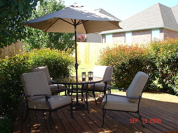 Backyard with new fence