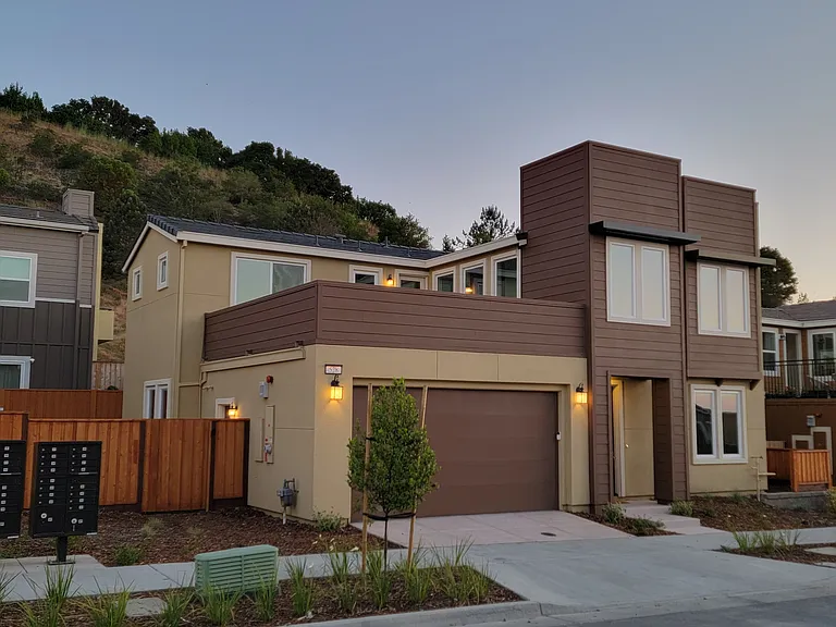 Front Elevation at Dusk