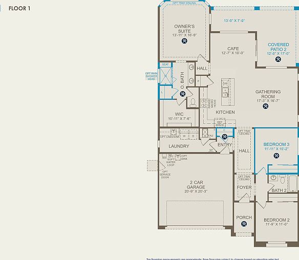 Brownstone Floor Plan, Quick Move-in Home, Floor 1