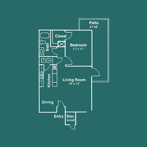 Floor plan One Bedroom