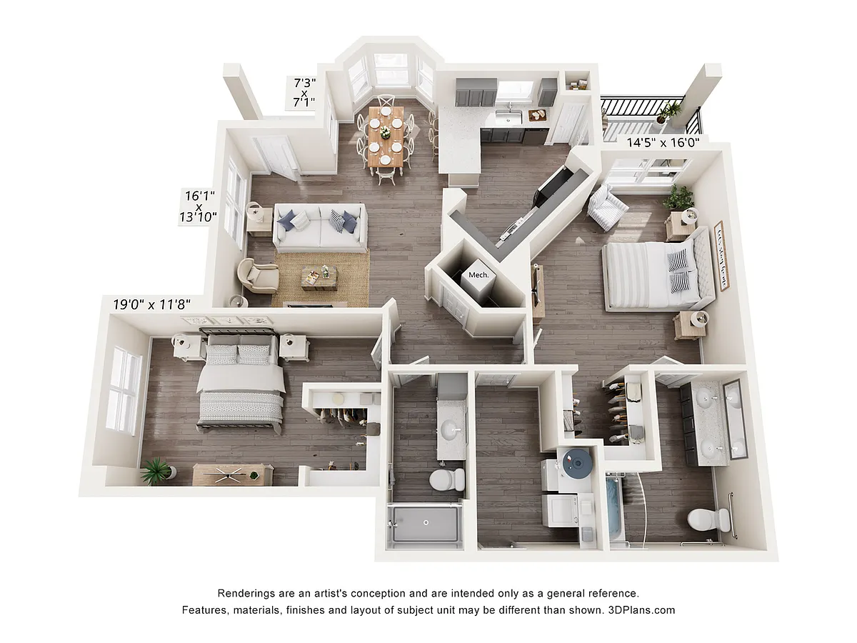 Floor plan Mauve (Heated Garage)