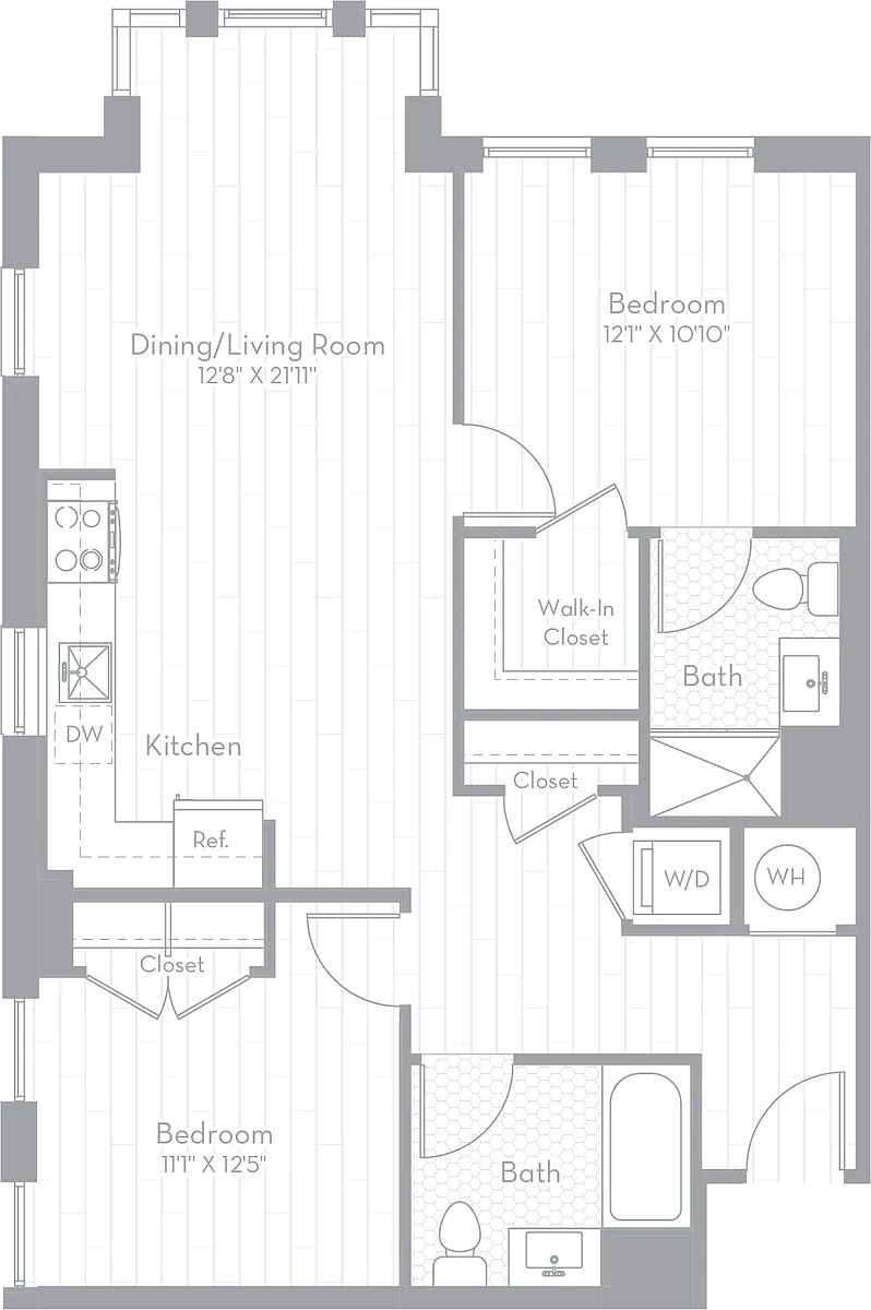 Floor plan 2 Bed/2 Bath-B06