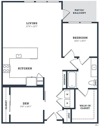 Floor plan A13 Den