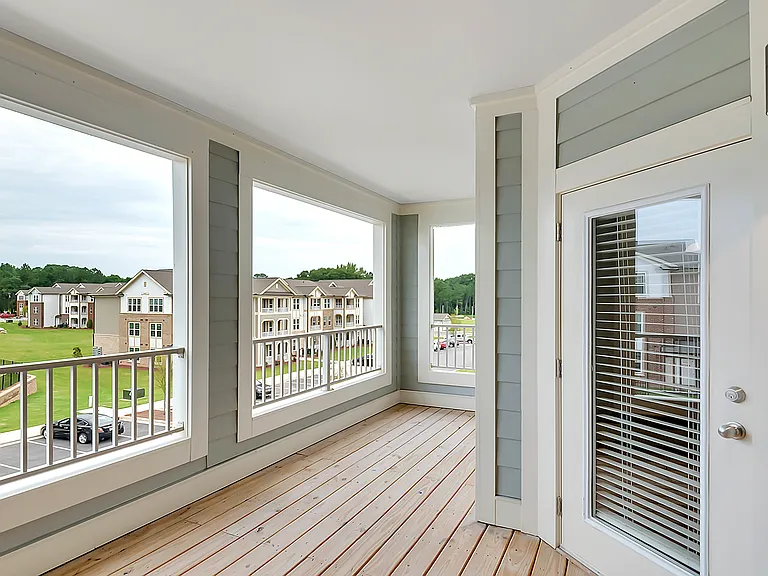 Every unit features a private patio space