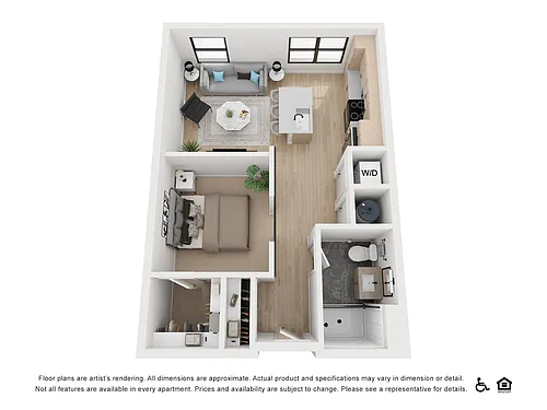 Floor plan 1BR/1BA - A1