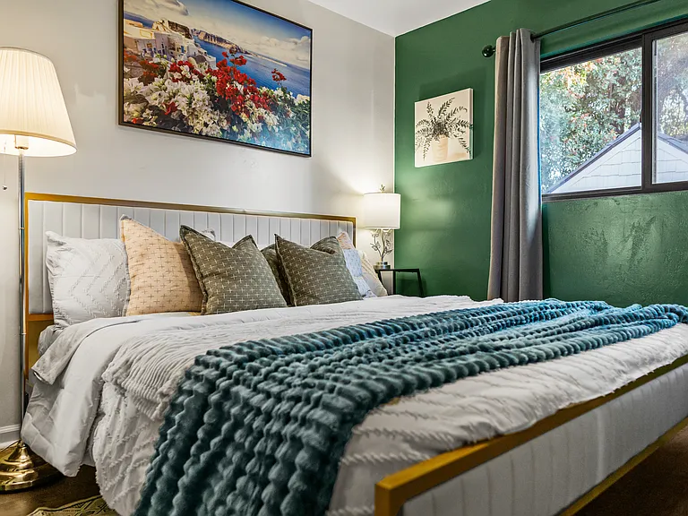 Relax and enjoy a peaceful sleep in a bedroom with fresh, clean sheets.