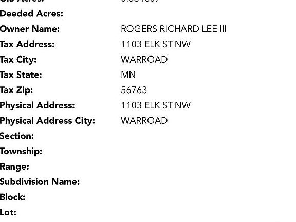 House Parcel Description 