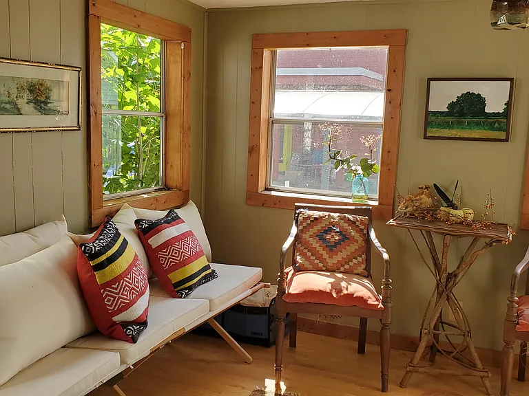 Three season sun room off of kitchen