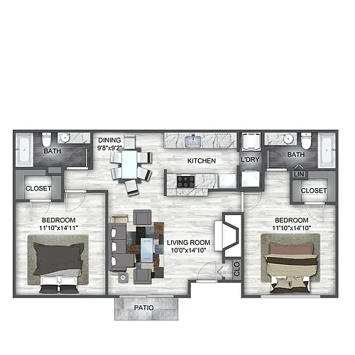 Floor plan B3 Renovated