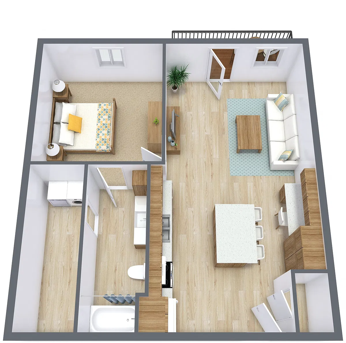 Floor plan One Bedroom 11A