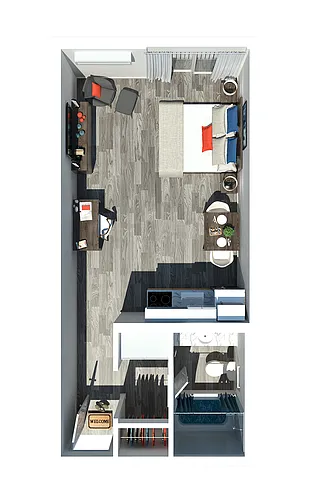 Floor plan Studio West