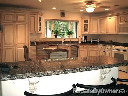 Upper Level Kitchen : With Granite Breakfast Bar