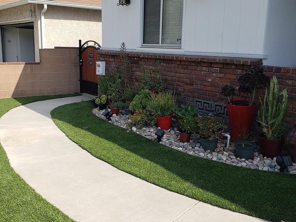 Walkway to the private entrance of the unit.