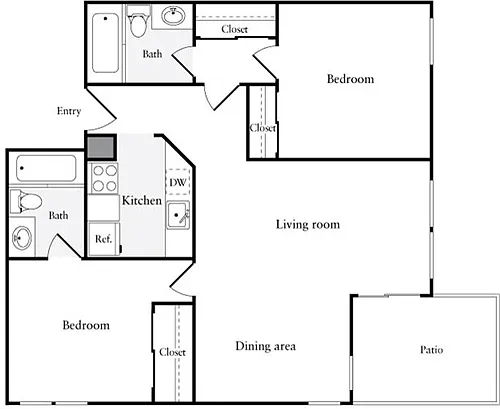 Floor plan 2 Bedrooms B