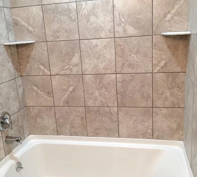 Tiled Walls with tub Bathroom 2