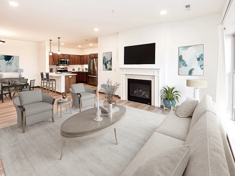 Living Room with Fireplace