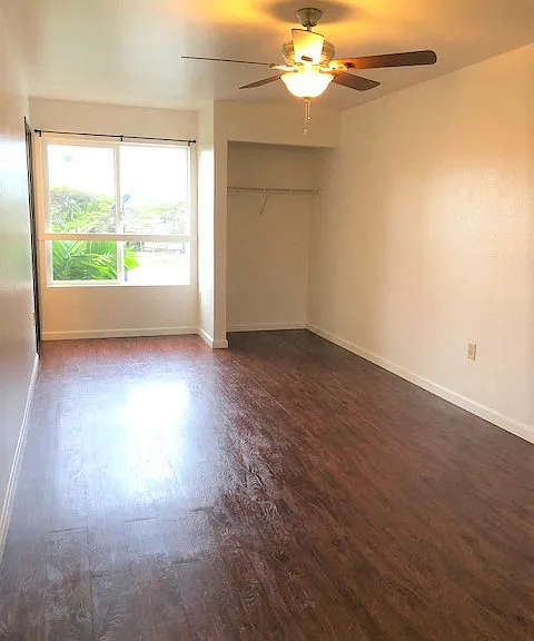 The Waterfront Apartments at Kahului bedroom with closet