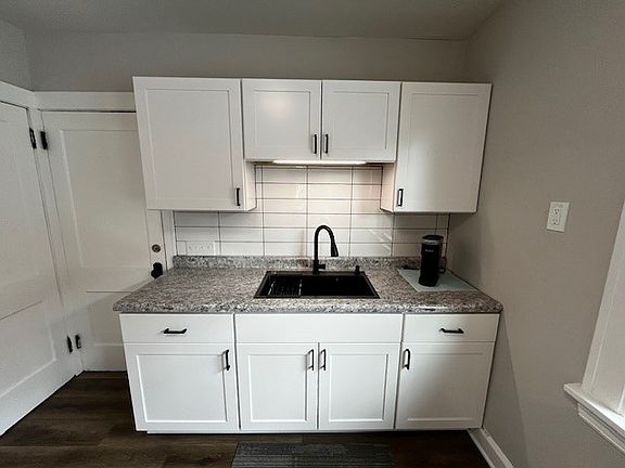 Close up kitchen completely remodeled with soft close drawers.