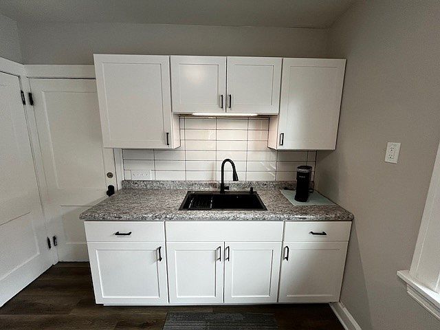 Close up kitchen completely remodeled with soft close drawers.