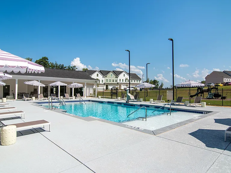 Sparkling Swimming Pool with Sun Deck