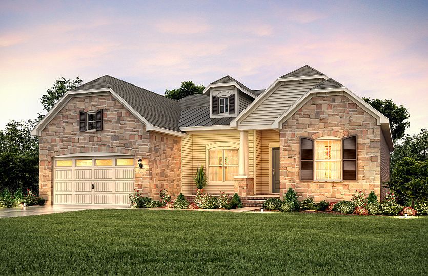 Dunwoody Way Exterior EC3M featuring stone, siding and covered front porch