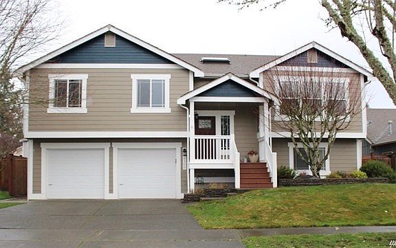 Attractive split level recently updated with fresh exterior paint, AC, energy efficient gas heat, fenced rear yard with covered patio and storage shed.