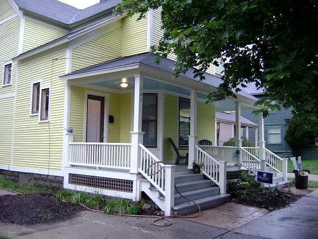 Southeast side of shared front porch