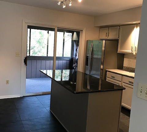 black granite island